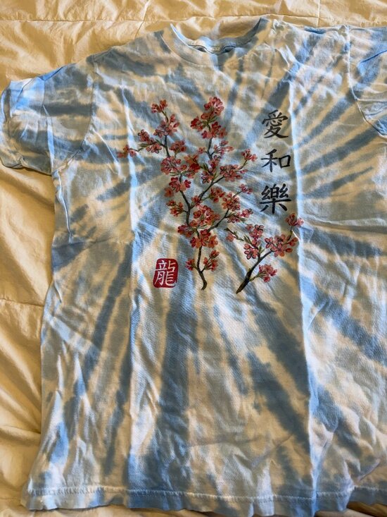 Uniqlo Other - Blue and white tie dye Uniqlo graphic Men's t shirt